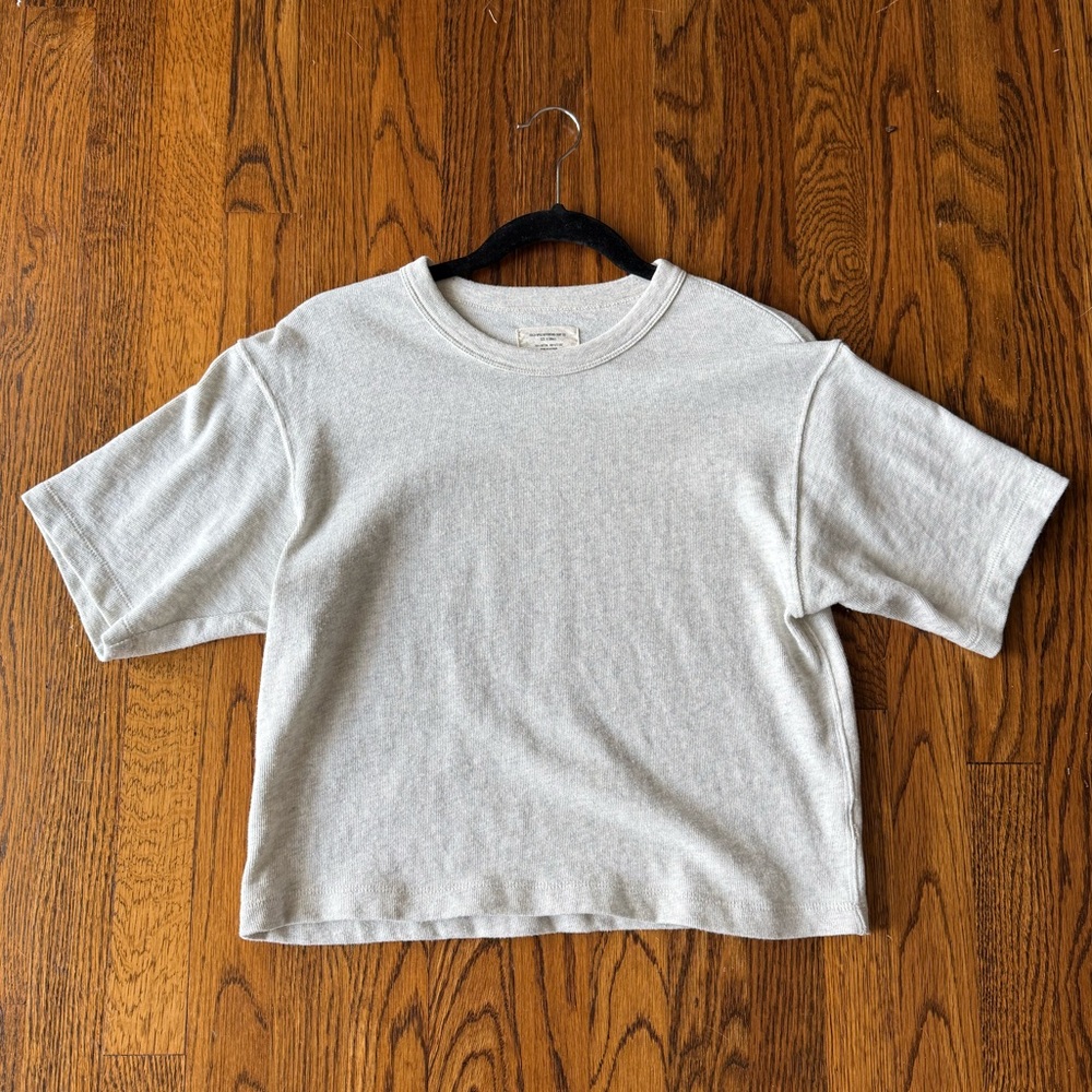 Buck Mason Field Spec Boyfriend Crop Tee - Extra Small